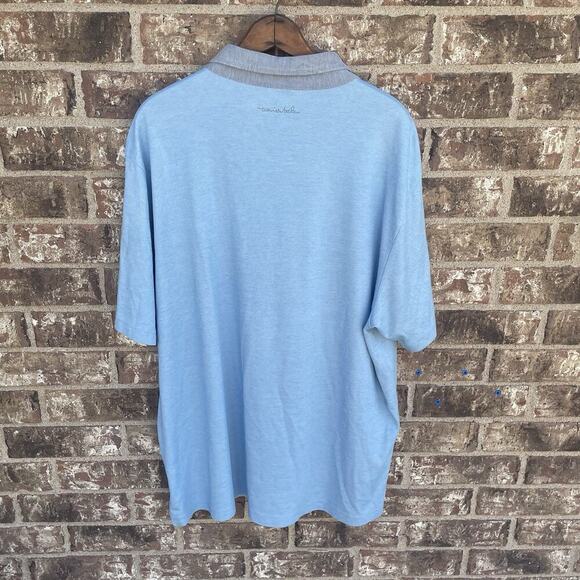 Texas A&M Football Polo Travis Mathew Baby Blue Polo Aggies Block T Golf Shift - Picture 3 of 8